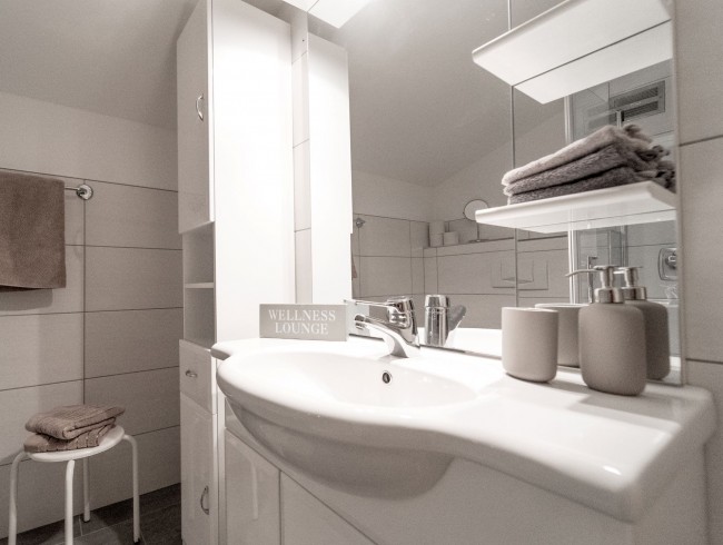 Badezimmer im Appartement Tennengebirge